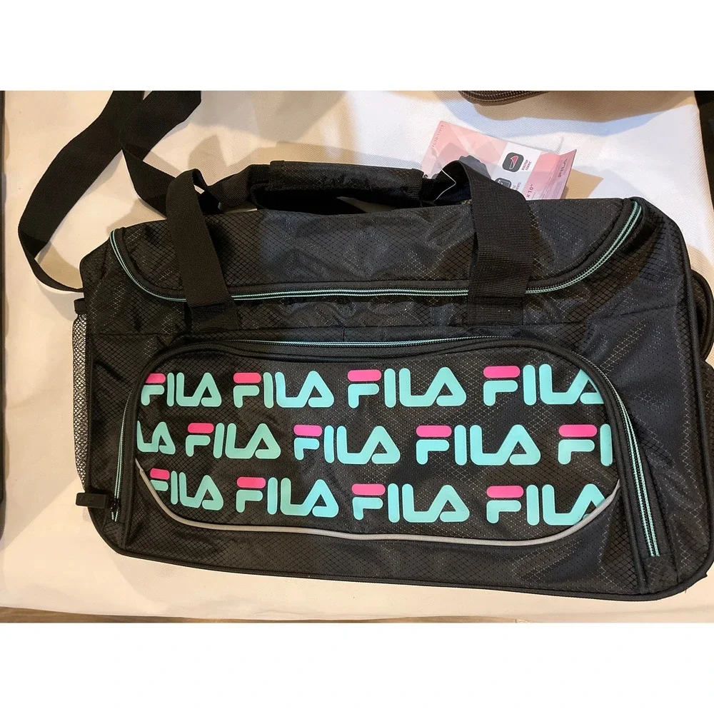 Fila Sport Duffel Bag‎ Black/Green Logo 19